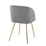Luna - Contemporary Chair (Set of 2) - Gold Metal