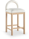 Conrad - Linen Counter Stool With Natural Legs
