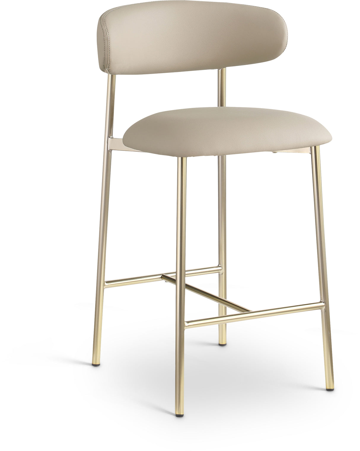 Lupita - Counter Stool With Brushed Gold Frame (Set of 2)
