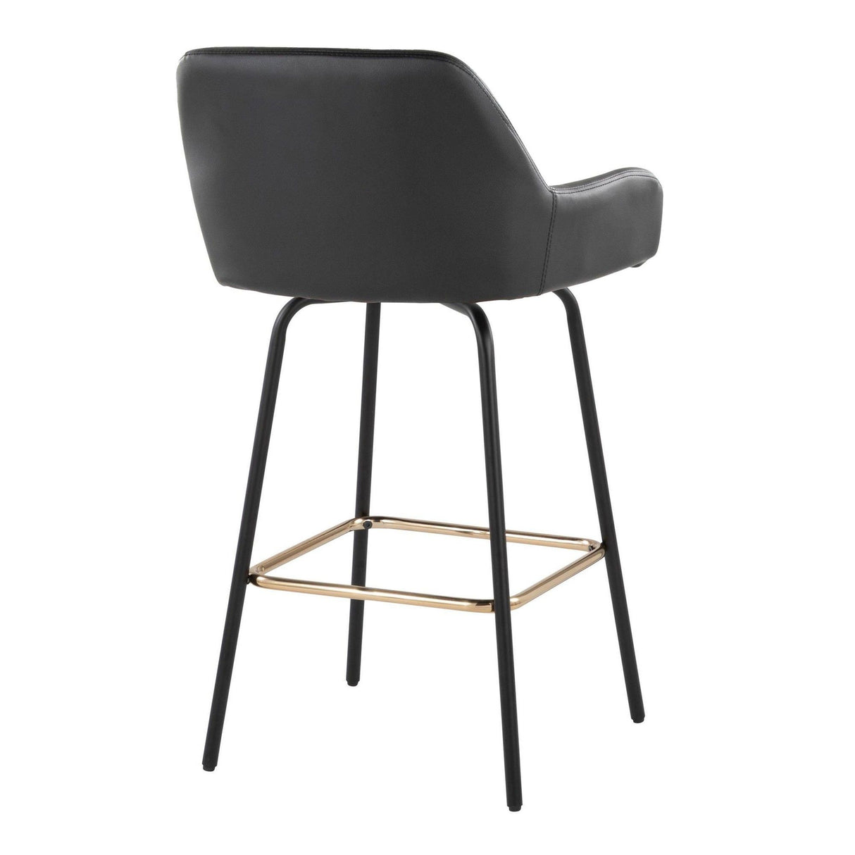 Daniella - 24" Fixed-Height Counter Stool (Set of 2) - Black Metal
