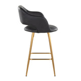 Margarite - 26" Fixed-Height Counter Stool - Gold Metal (Set of 2)