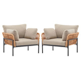 Rope Lounge Chair With Cushions For Modern Spaces