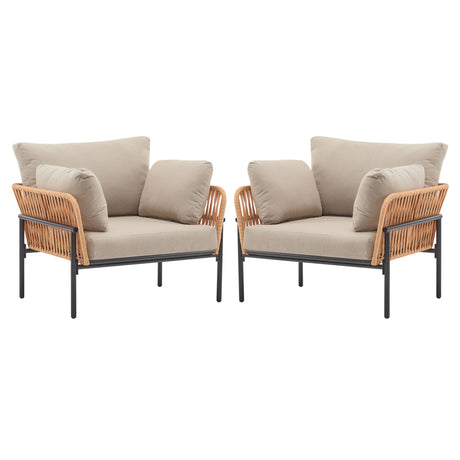 Rope Lounge Chair With Cushions For Modern Spaces