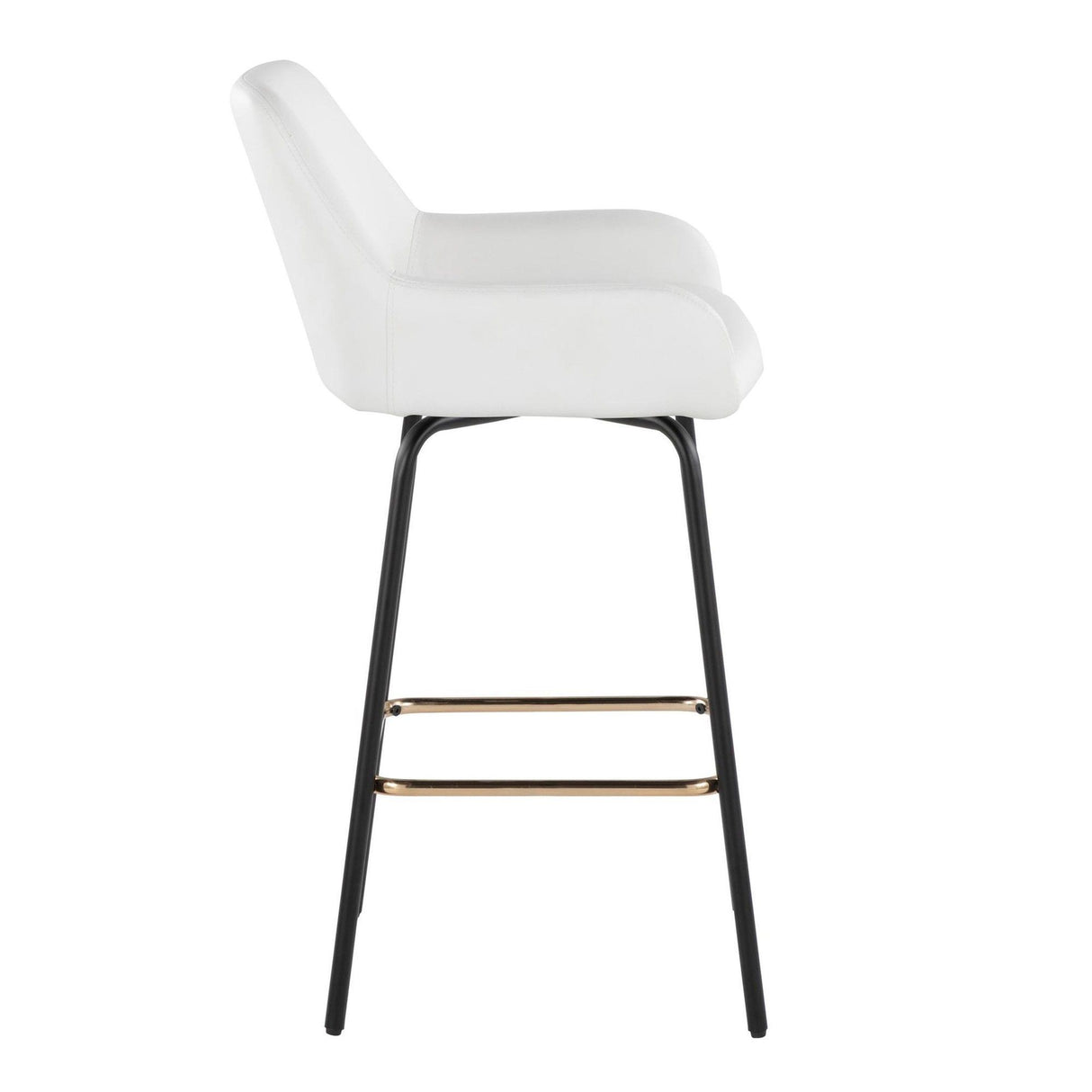 Daniella - 24" Fixed-Height Counter Stool (Set of 2) - Black Metal