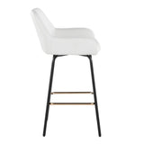 Daniella - 24" Fixed-Height Counter Stool (Set of 2) - Black Metal
