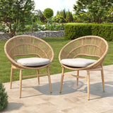 Cyril - Outdoor Papasan Style Dining Chair (Set of 2)