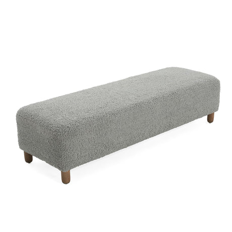 Contemporary Ottoman With Foam Cushion And Durable Upholstery