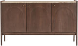 Veya - 57" Genuine Marble And Mango Wood Sideboard / Buffet