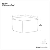Noreen - Upholstered Square Pouf