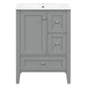 Modern Bathroom Vanity With Sink, Freestanding Cabinet With Drawers And Shelves