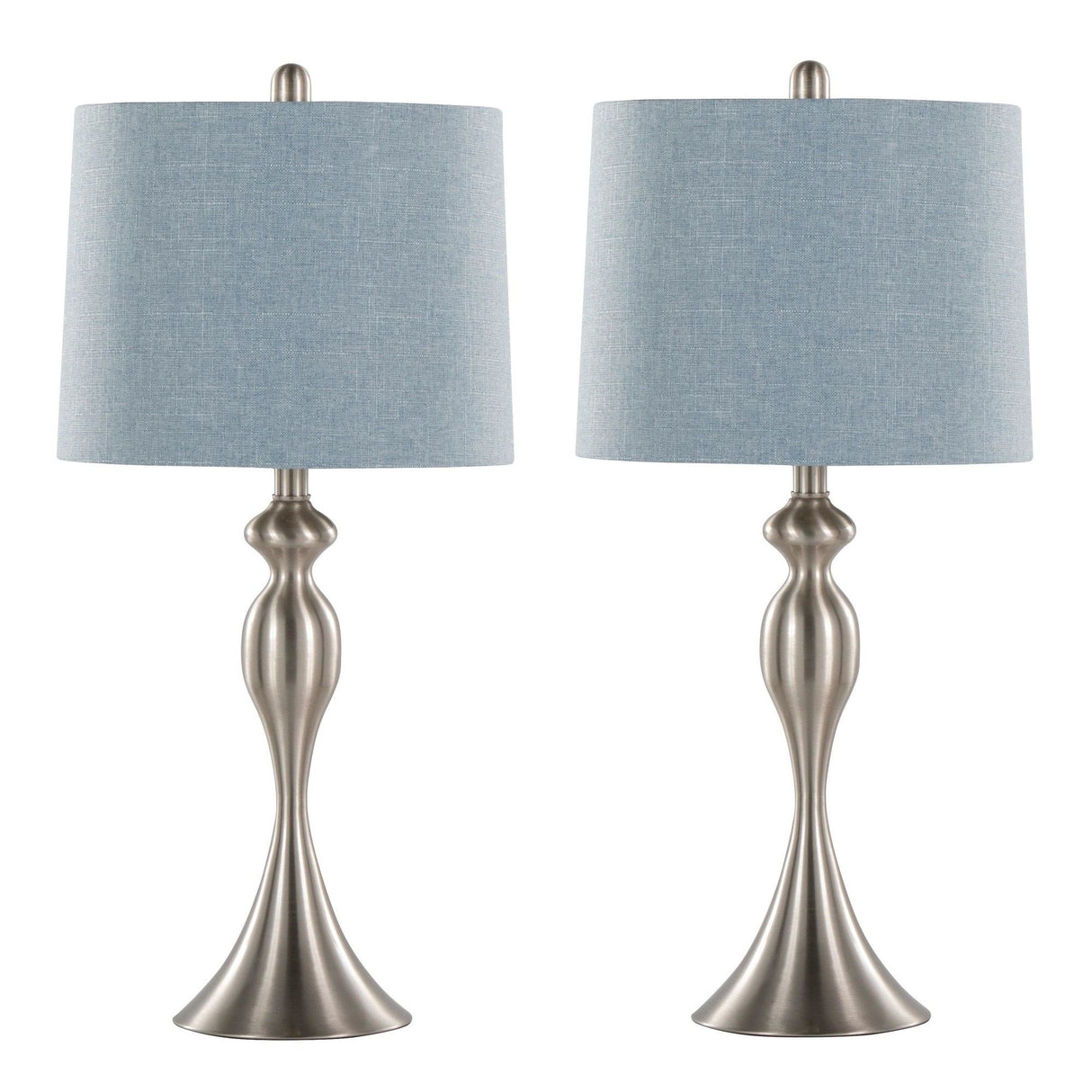 Ashland - 27" Metal Table Lamp (Set of 2) - Brushed Nickel