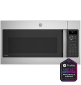 GE Profile PVM9215SKSS 2.1 cu ft over-the-range sensor microwave oven in Stainless Steel - front view