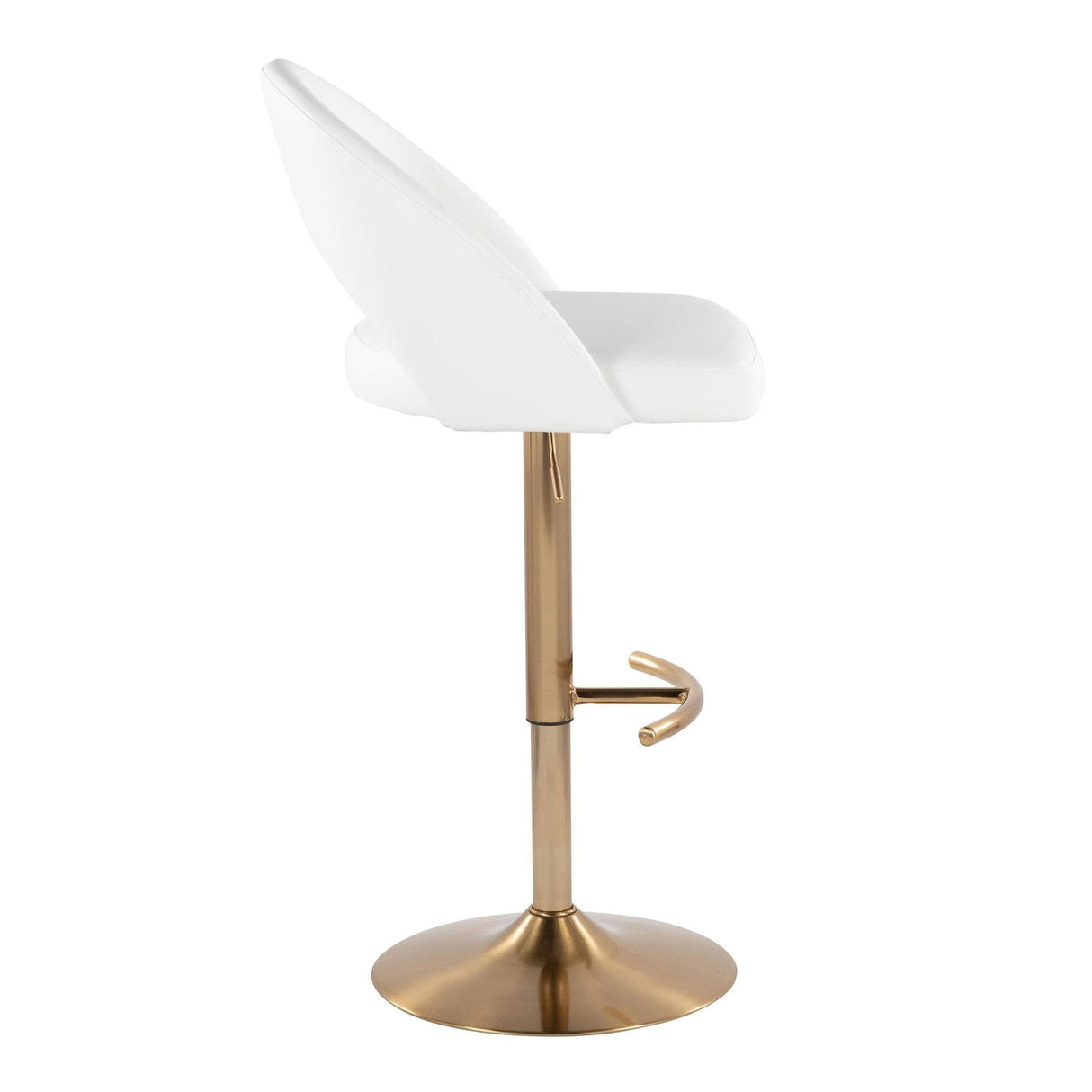 Renee - Adjustable Barstool (Set of 2) - Gold Base