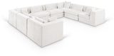 Stellar - 8 Piece Chenille Fabric Upholstered Modular Sectional