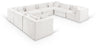 Stellar - 8 Piece Chenille Fabric Upholstered Modular Sectional