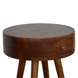 Nordic Chestnut Circular Nightstand