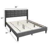 Bed Upholstered Box Design Headboard