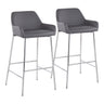 Daniella - Fixed-Height Bar Stool Set - Chrome Frame