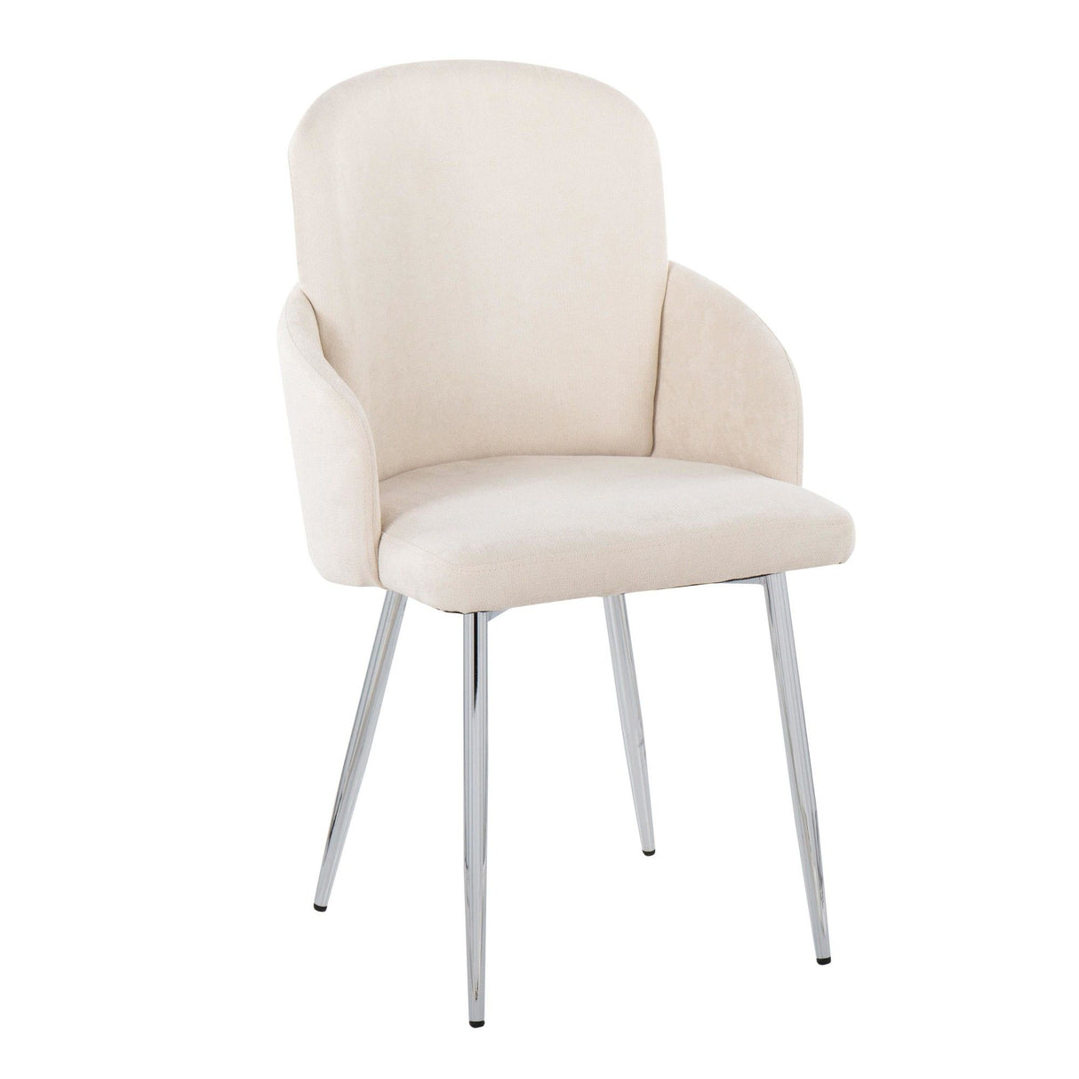Dahlia - Contemporary Dining Chair (Set of 2) - Chrome Metal