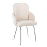 Dahlia - Contemporary Dining Chair (Set of 2) - Chrome Metal