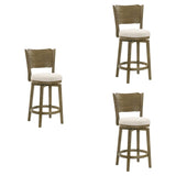Winsley - Coastal Modern Swivel Wood Counter Height Kitchen Bar Stool