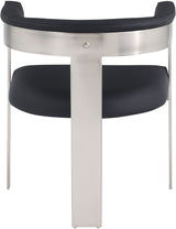 Romeo - Faux Leather Dining Chair With Silver Base (Set of 2)