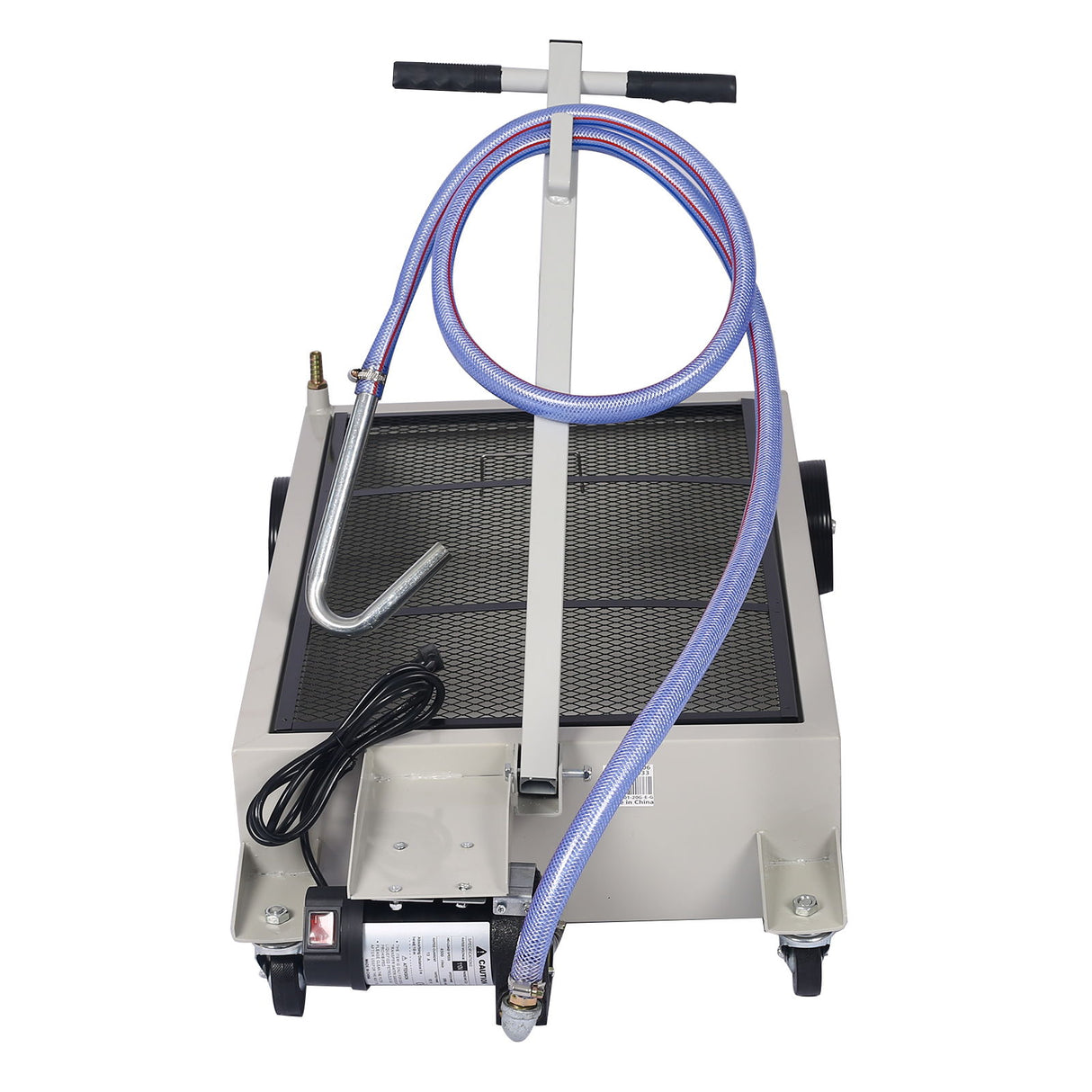 High Impact Polypropylene 20 Gallon Low Profile Oil Drain With Pump Steel - Gray