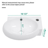 Modern Aesthetic Rectangle Wall Mount Bathroom Sink With Single Faucet Hole