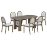 Oval Dining Table Set For 6 With 6 Upholstered Chairs