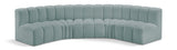 Arc - Faux Leather 5 Piece U-Shaped Modular Sofa