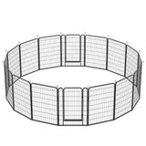 Heavy Duty Metal Playpen With Door, Dog Fence Pet Exercise Pen For Outdoor, Indoor