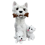 West Highland Terrier Garden Statue, Outdoor Decorative Sculpture - White