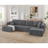 Modern Minimalist U - Shape Modular Sectional Sofa