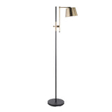 Metric - Floor Lamp - Black And Antique Brass