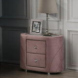 Salonia - Nightstand - Pink Velvet