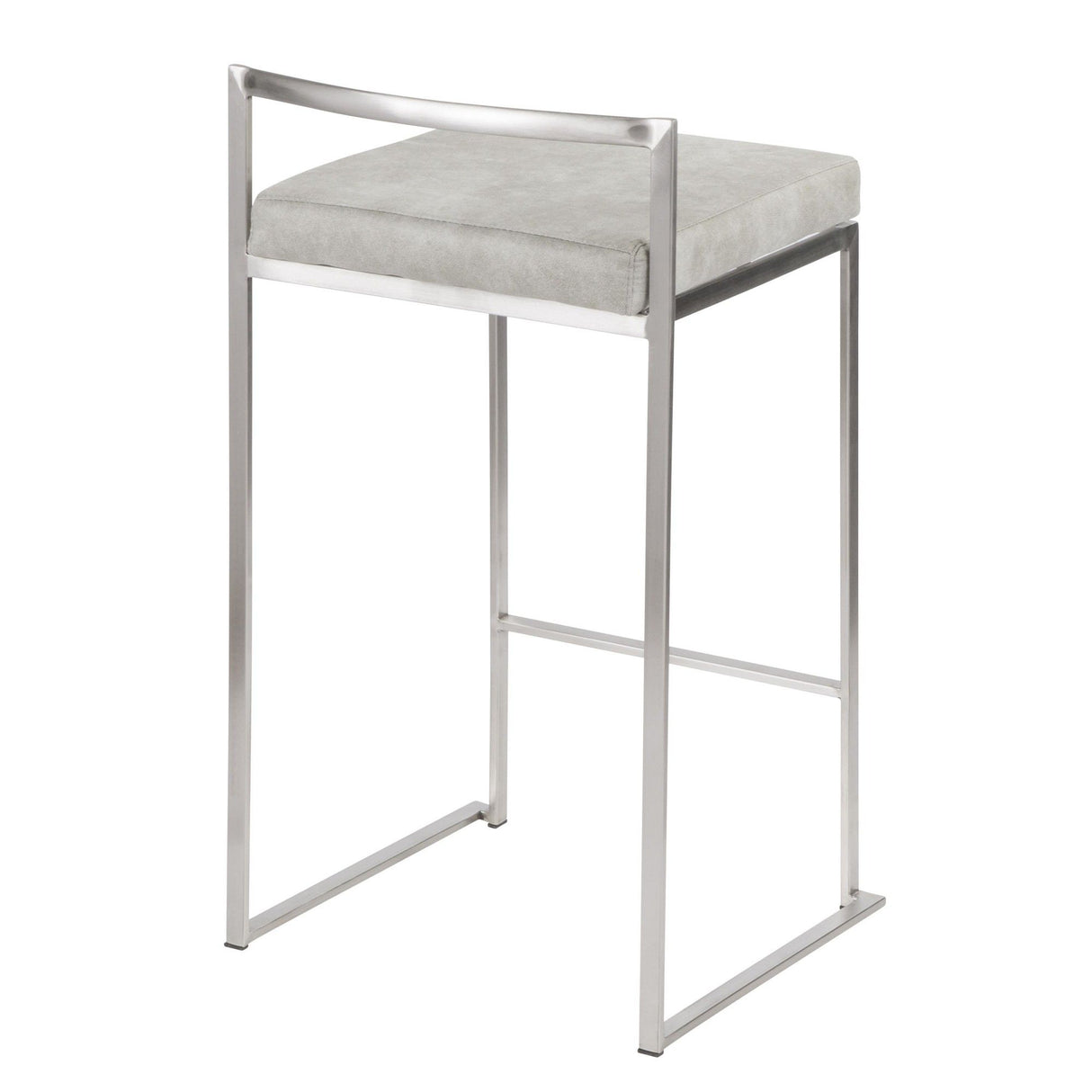 Fuji - Counter Stool Steel With Cushion - Stainless Steel