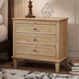 3 Drawer Nightstand With Charging Station, Bedside Table With USB & Type C Port And 2 AC Outlets