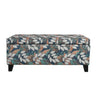 Charming Floral Storage Ottoman With Upholstered Fabric