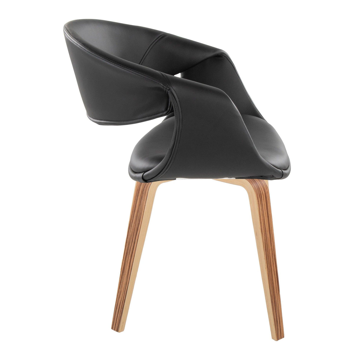 Curvo - Upholstered Chair (Set of 2) - Zebra Wood Legs