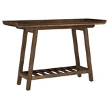 Ornelas - Console Table With Slatted Shelf - Mango Brown