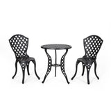 Bono Metal Bistro Set - Black