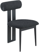 Dario - Boucle Dining Chair With Black Frame (Set of 2)