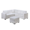 Contemporary Sectional Set With Ottoman