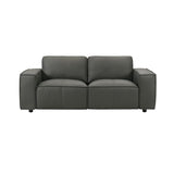 Clayton - Leather Loveseat With Track Arms