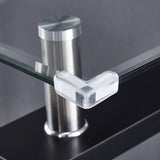 Clear Glass Top Side Table, Modern Design For Home