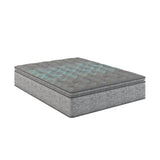 Comfort Care - 12" Twin Hybrid Euro Top Mattress, Plush Comfort With Individual Pocketed Coil - Gray / Blue