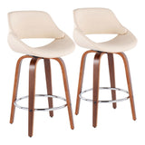 Fabrizzi - Fixed-Height Counter Stool - Round Footrest (Set of 2)