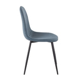 Pebble - Contemporary Chair (Set of 2) - Black Steel