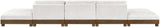 Turin - Chenille Fabric Upholstered Modular Sectional - Cream
