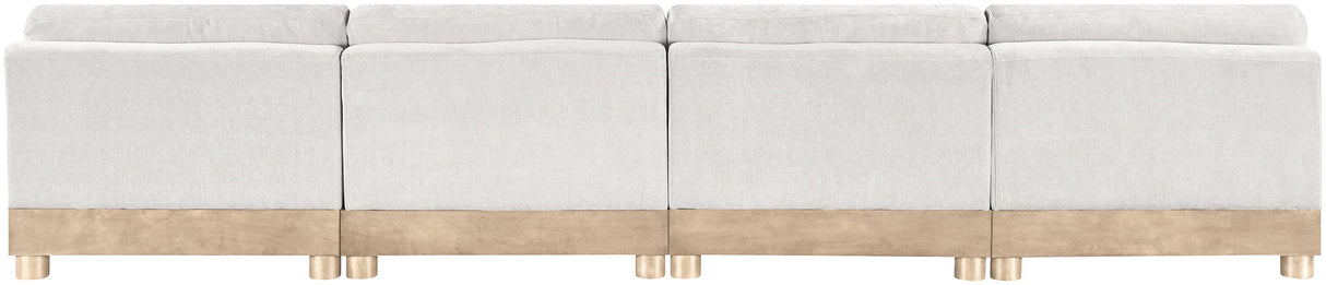 Turin - Chenille Fabric Upholstered Modular Sectional - White